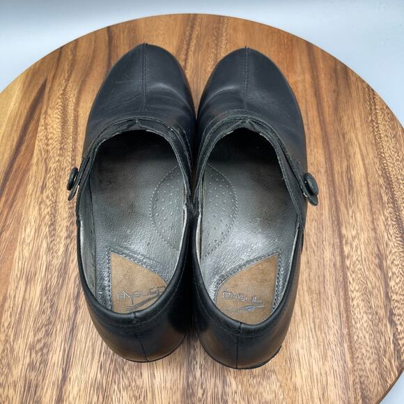 Dansko Solstice Clogs Womens Size 10.5 / 41 Black Leather Casual Comfort Slip On - Picture 5 of 8